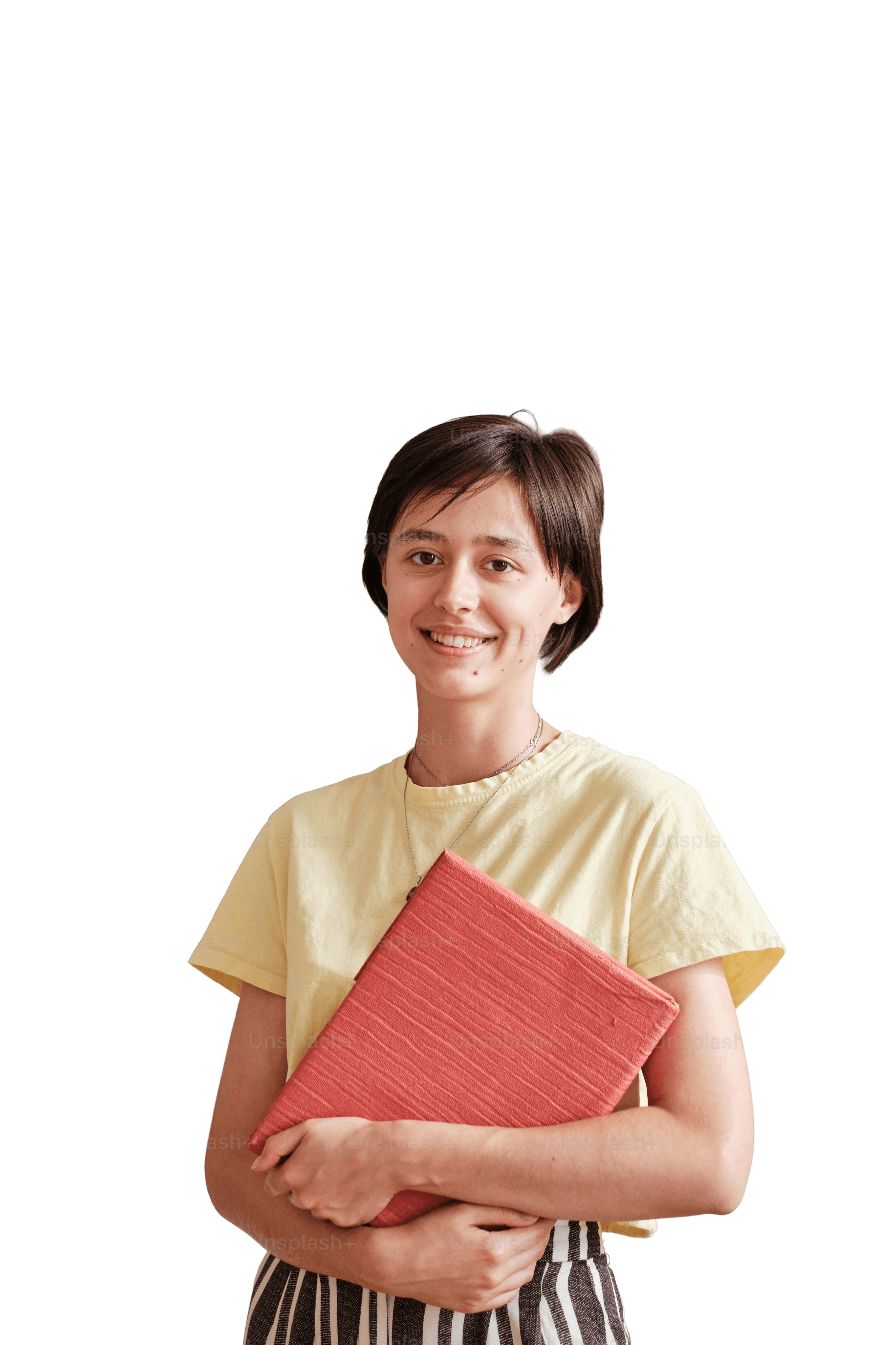 Student holding books